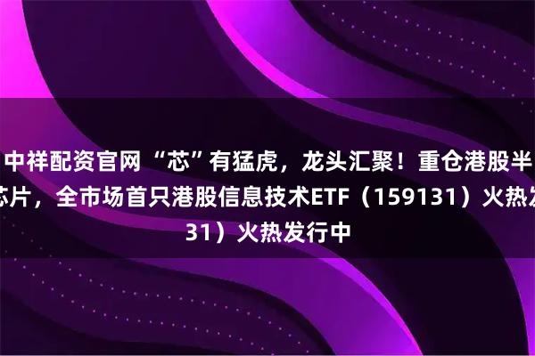 中祥配资官网 “芯”有猛虎，龙头汇聚！重仓港股半导体芯片，全市场首只港股信息技术ETF（159131）火热发行中
