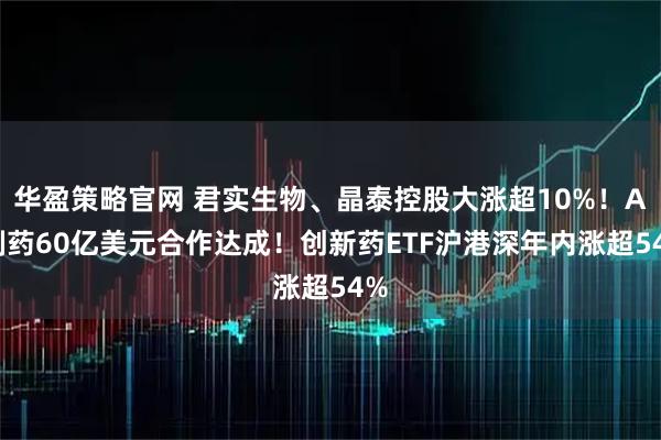 华盈策略官网 君实生物、晶泰控股大涨超10%！AI制药60亿美元合作达成！创新药ETF沪港深年内涨超54%